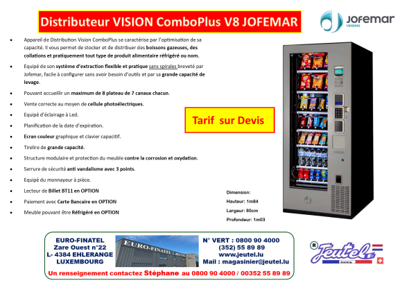 Distributeur Vision ComboPlus V8 Jofemar – Image 2