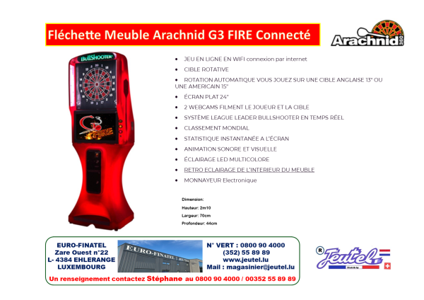 Fléchette Meuble Arachnid G3 FIRE – Image 2
