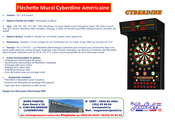 Fléchette Mural Cyberdine Américane – Image 2