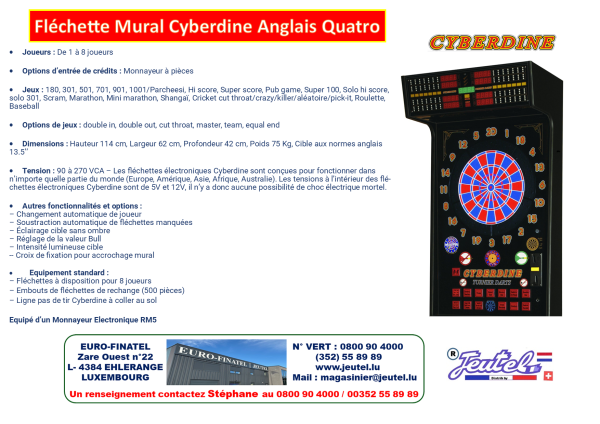 Fléchette Mural Cyberdine Anglaise Quatro – Image 2