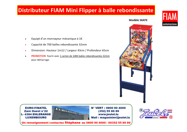 Distributeur Mini Flipper Enfant Fiam – Image 2