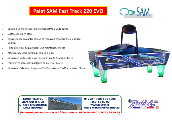 Palet SAM Fast Track EVO 2 Joueurs – Image 2