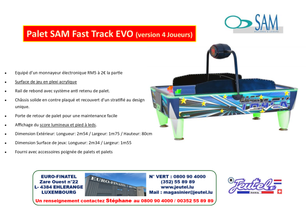 Palet SAM Fast Track EVO 4 Jouerus – Image 2